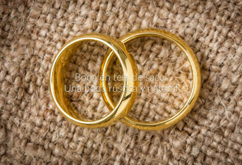 Boda en tela de saco. Una boda rústica y natural