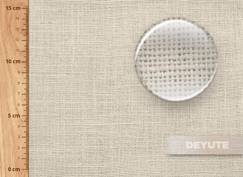 tejido de yute en color blanco natural