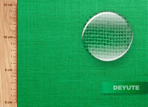 pieza textil de yute en color verde