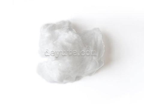 borra de algodón blanco reciclada